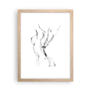 Affiche dans un chêne clair - Poster - Belle et forte - 30x40 cm