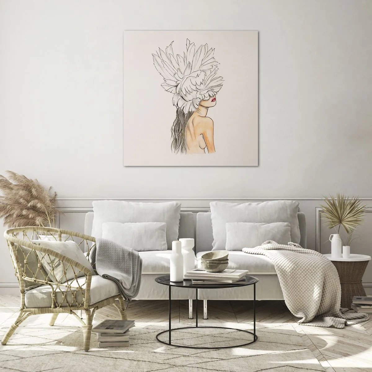 Impression sur verre - Image sur verre - Beauté couronnée - 70x70 cm