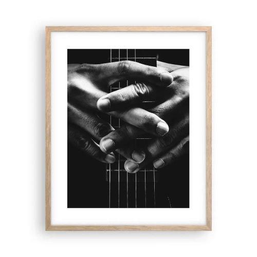 Affiche dans un chêne clair - Poster - Prière d'artiste - 40x50 cm