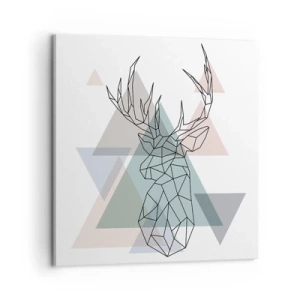 Impression sur toile - Image sur toile - Dans une forêt géométrique - 60x60 cm