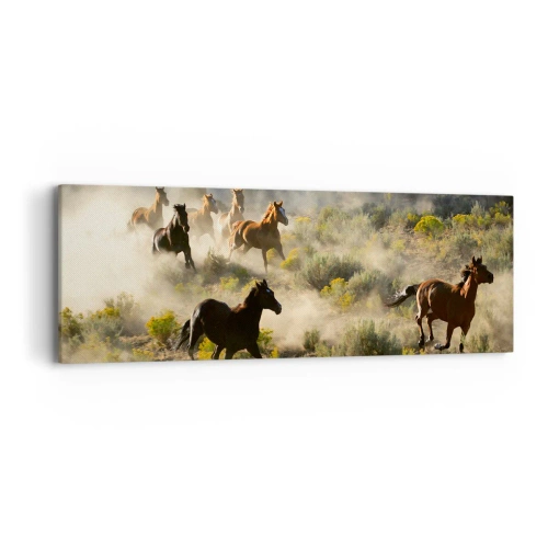 Impression sur toile - Image sur toile - Rivalité - liberté ou force masculine ? - 90x30 cm