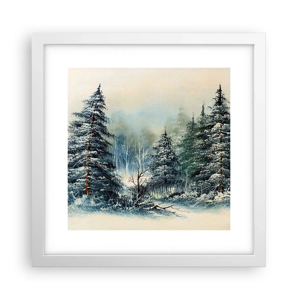 Affiche dans un cadre blanc - Poster - Prêt pour les fêtes - 30x30 cm