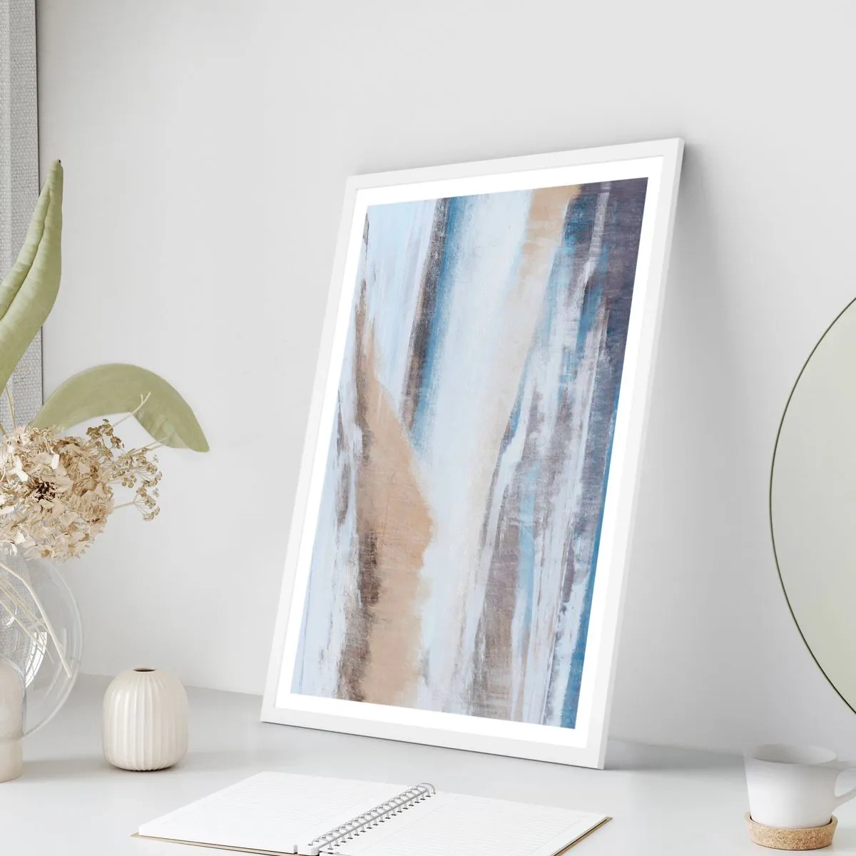 Affiche dans un cadre blanc - Poster - Composition hivernale - 70x100 cm