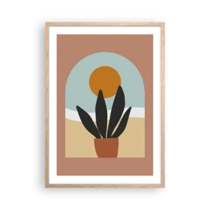 Affiche dans un chêne clair - Poster - Petits bonheurs - 50x70 cm