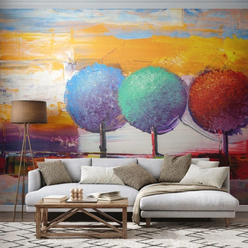 Papier peint sur mesure Premium Sand - Art jusqu'à trois - Paysage, Des arbres, Morceau