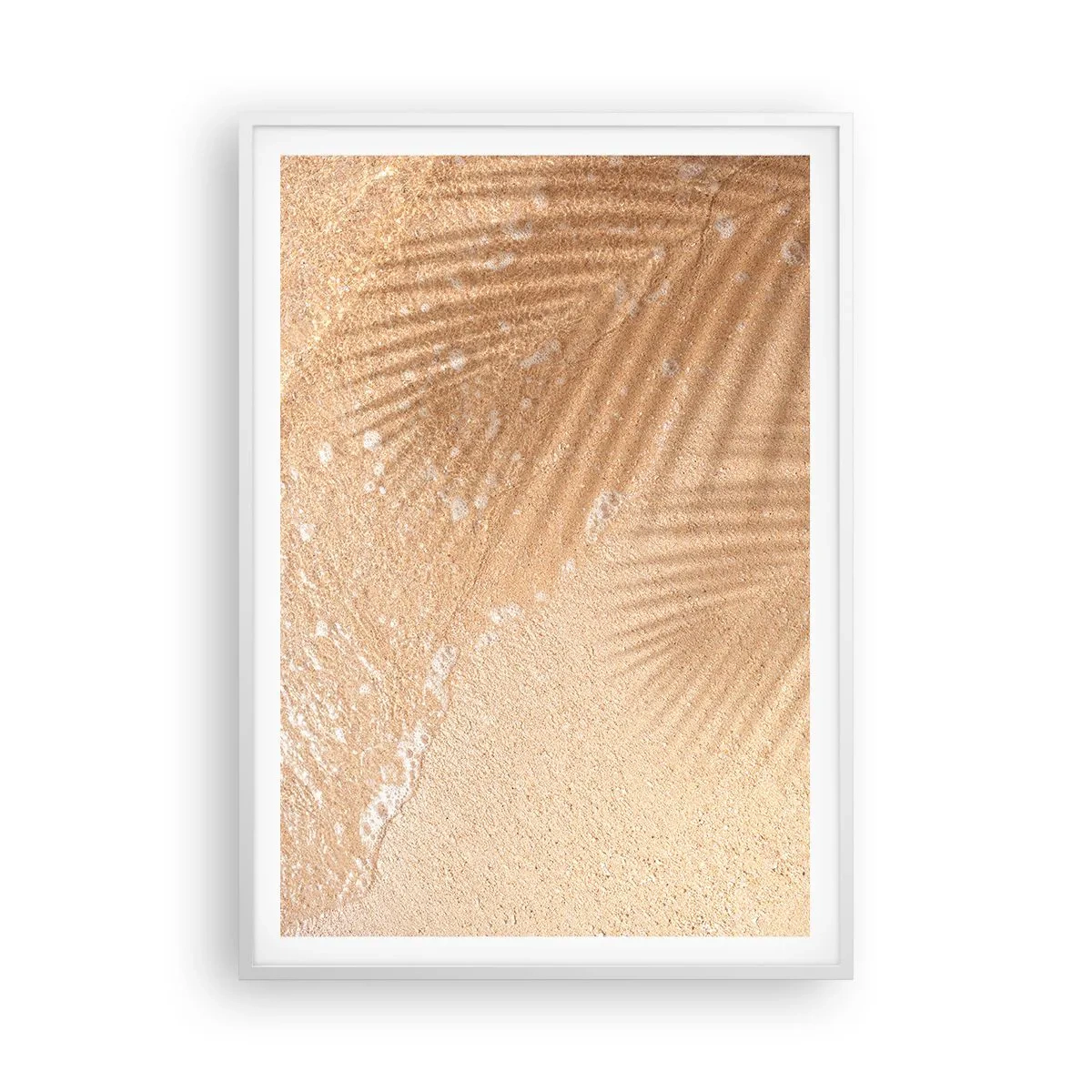 Affiche dans un cadre blanc - Poster - Ombre d'un été chaud - 70x100 cm