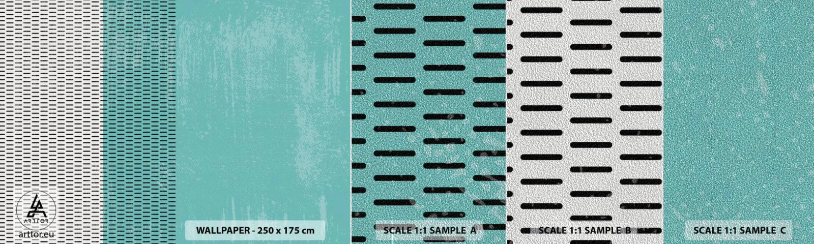 Échantillon de Papier Peint Premium Sand - Composition équilibrée - Abstraction, Graphique, Morceau - 100x30 cm