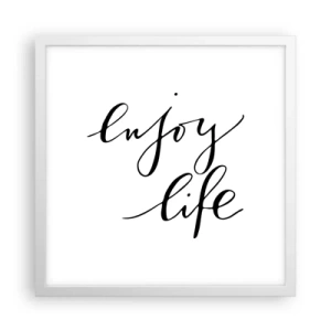 Affiche dans un cadre blanc - Poster - Rien à ajouter.... - 40x40 cm