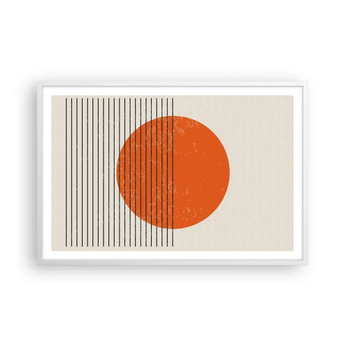 Affiche dans un cadre blanc - Poster - Toujours le soleil - 91x61 cm