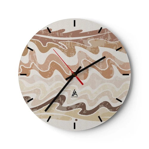 Horloge murale - Pendule murale - Bonne énergie – bonnes émotions - 40x40 cm