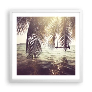 Affiche dans un cadre blanc - Poster - Vous pouvez vous balancer dans les nuages ​​à volonté - 50x50 cm