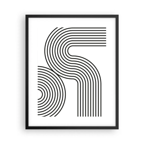 Affiche dans un cadre noir - Poster - En plein virage - 40x50 cm