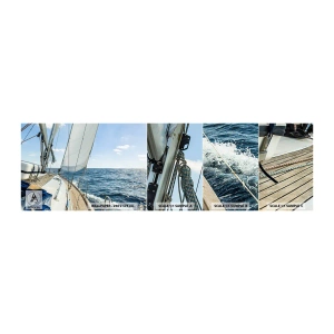 Échantillon de Papier Peint Autocollant Deluxe Sticker - Ohé, l'aventure - Yacht, Mer, Voile - 100x30 cm