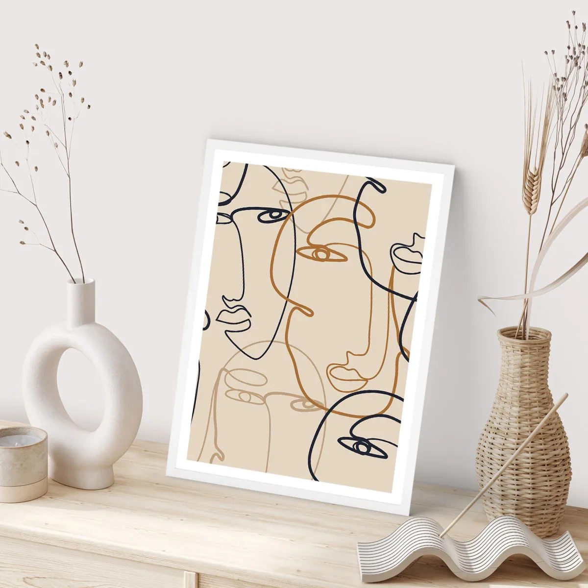 Affiche dans un cadre blanc - Poster - Portrait multiplié - 70x100 cm