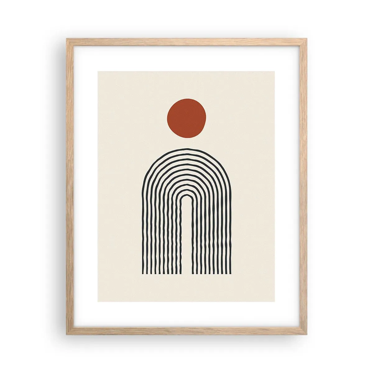Affiche dans un chêne clair - Poster - Le magnétisme des formes et des couleurs - 40x50 cm