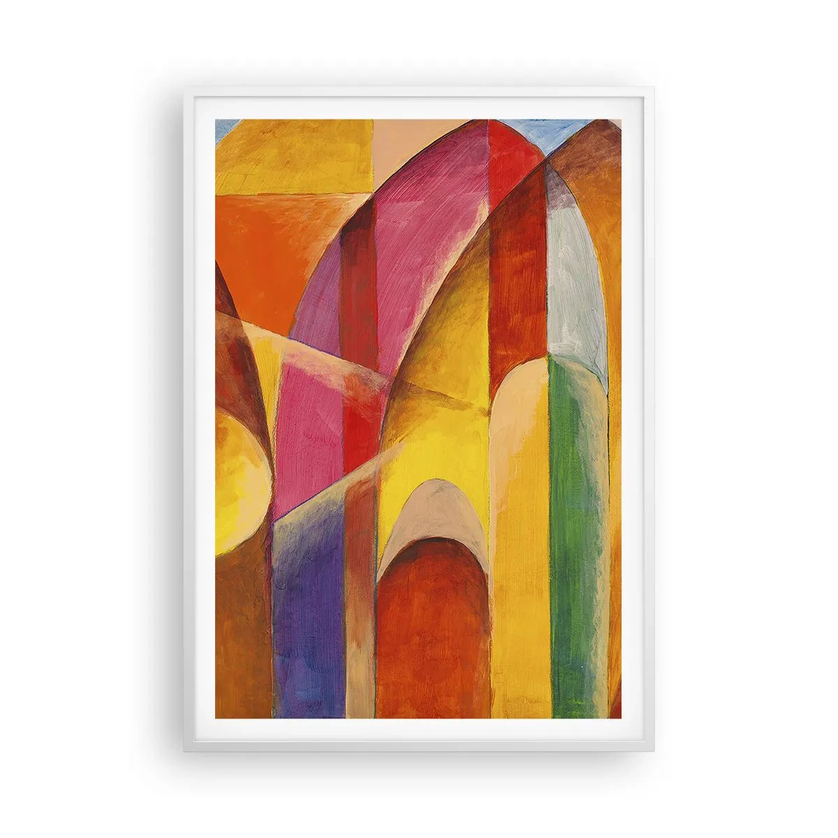Affiche dans un cadre blanc - Poster - Cathédrale du soleil - 70x100 cm