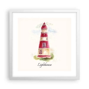 Affiche dans un cadre blanc - Poster - Il y a toujours beau temps autour - 40x40 cm