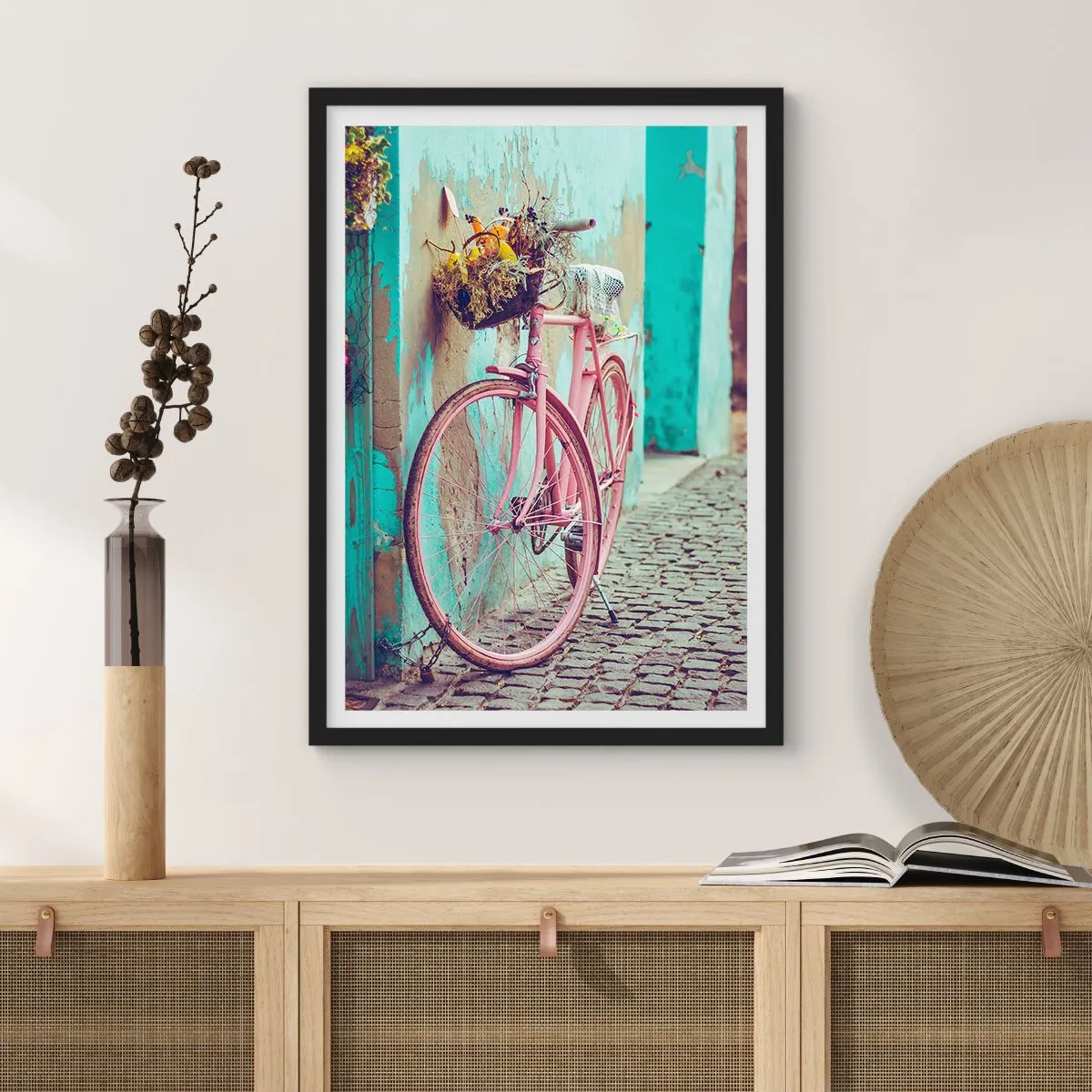 Affiche dans un cadre noir - Poster - Je reviens tout de suite - 70x100 cm