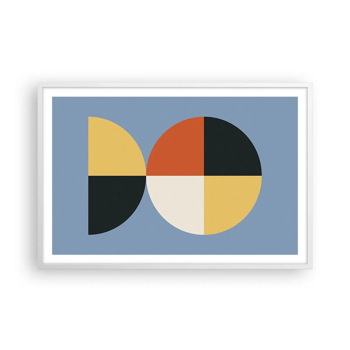 Affiche dans un cadre blanc - Poster - Regarde et compte - 91x61 cm