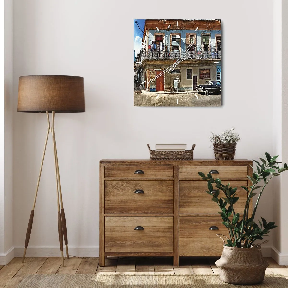 Horloge murale - Pendule murale - Climat hawaïen - 40x40 cm