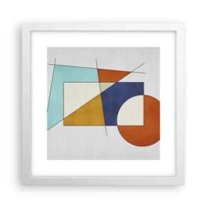 Affiche dans un cadre blanc - Poster - Abstraction : plaisir moderniste - 30x30 cm