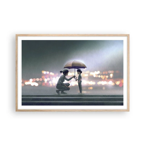 Affiche dans un chêne clair - Poster - Et maintenant, tout va bien - 91x61 cm