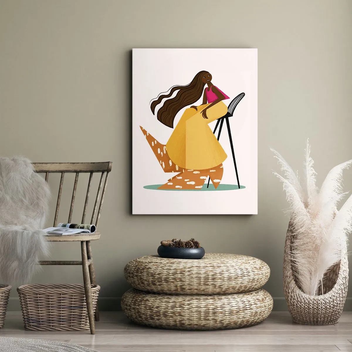 Impression sur toile - Image sur toile - La mode est aussi amusante - 55x100 cm