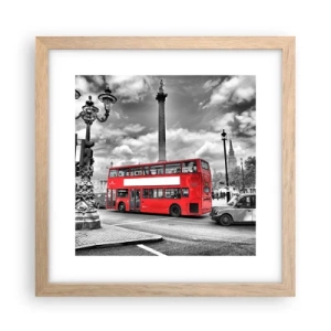 Affiche dans un chêne clair - Poster - La vraie circulation sanguine de la ville - 30x30 cm