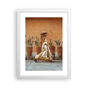 Affiche dans un cadre blanc - Poster - Style hippie - 30x40 cm