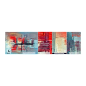 Échantillon de Papier Peint Autocollant Deluxe Sticker - Un paysage dans une dimension inconnue - Abstraction, Morceau, Moderne - 100x30 cm