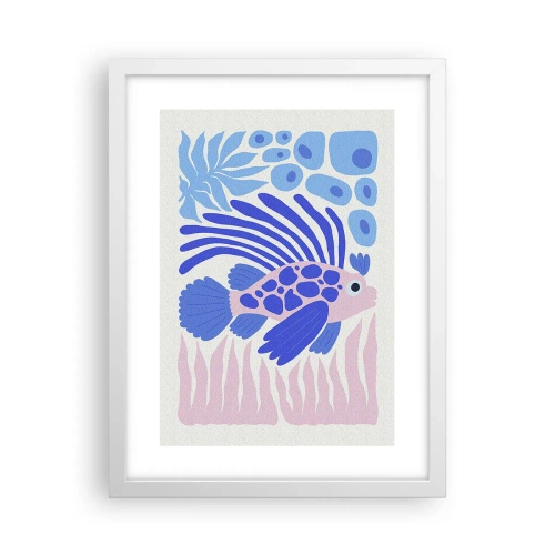 Affiche dans un cadre blanc - Poster - Dans son élément - 30x40 cm