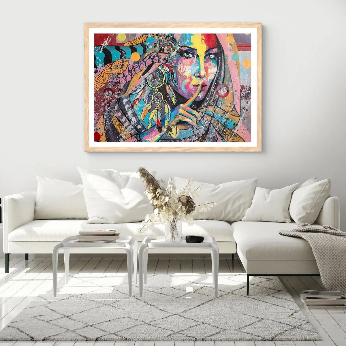 Affiche dans un chêne clair - Poster - Taisez-vous jusqu'à ce que vous compreniez - 91x61 cm