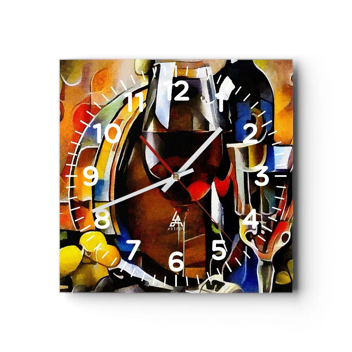 Horloge murale - Pendule murale - Et le monde prend des couleurs - 40x40 cm