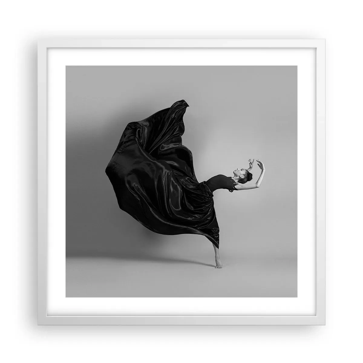 Affiche dans un cadre blanc - Poster - Musique ailées - 50x50 cm