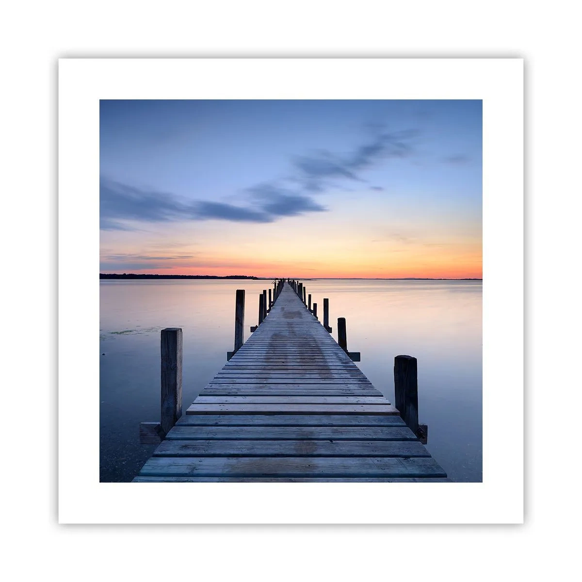 Affiche - Poster - Le calme d'un crépuscule serein - 40x40 cm