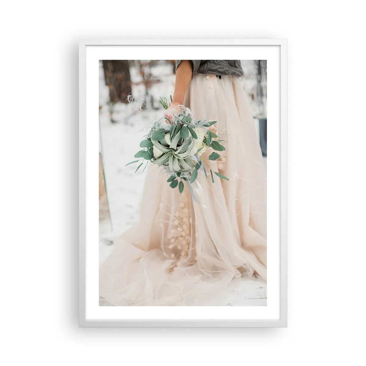 Affiche dans un cadre blanc - Poster - Et il vécurent longtemps et heureux - 50x70 cm