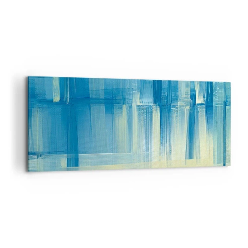 Impression sur toile - Image sur toile - Composition en turquoise - 100x40 cm