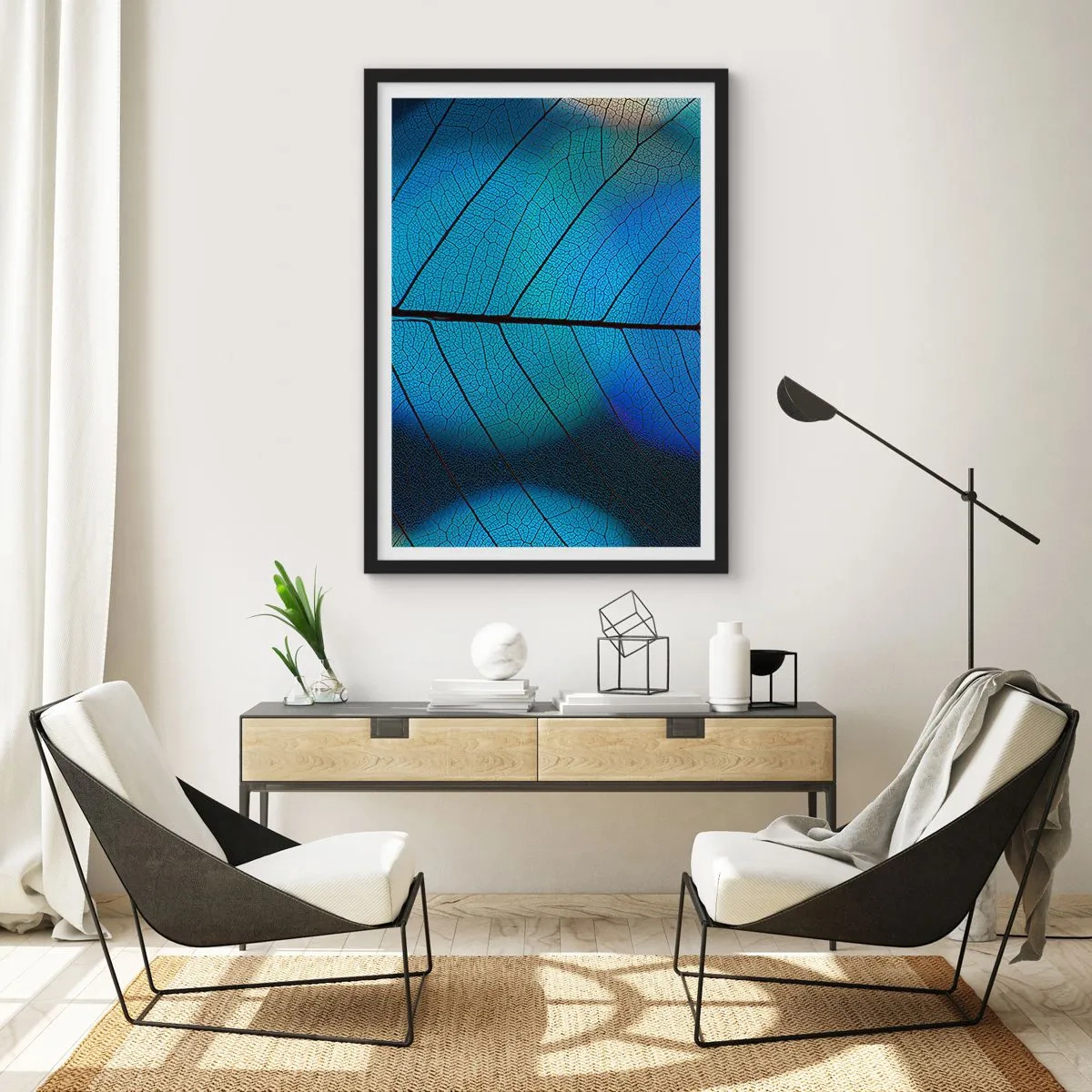 Affiche dans un cadre noir - Poster - Construction complexe - 30x40 cm