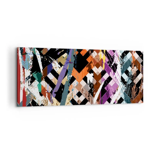 Impression sur toile - Image sur toile - Se mettre au carré - 100x40 cm