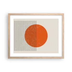 Affiche dans un chêne clair - Poster - Toujours le soleil - 50x40 cm