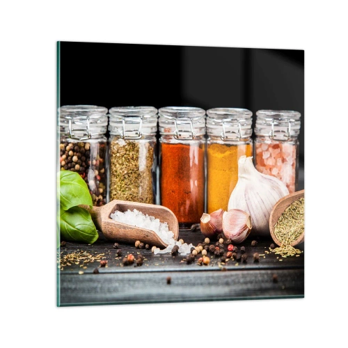 Impression sur verre - Image sur verre - Pour que la vie ait du goût - 60x60 cm