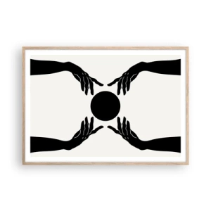 Affiche dans un chêne clair - Poster - Signe secret - 100x70 cm