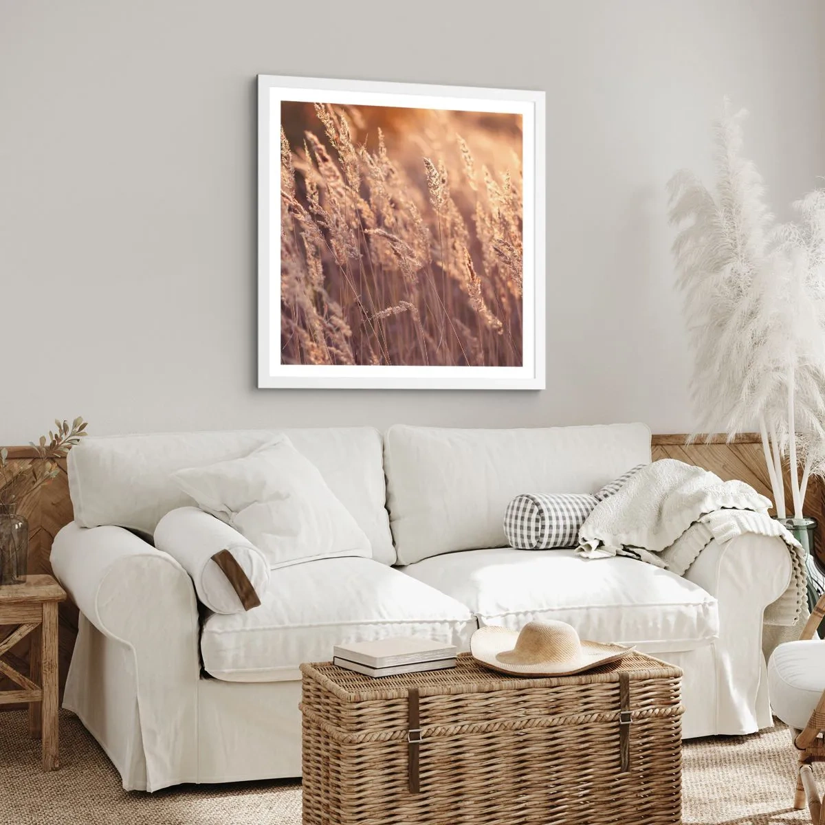 Affiche dans un cadre blanc - Poster - Prêt à accueillir l'automne - 60x60 cm