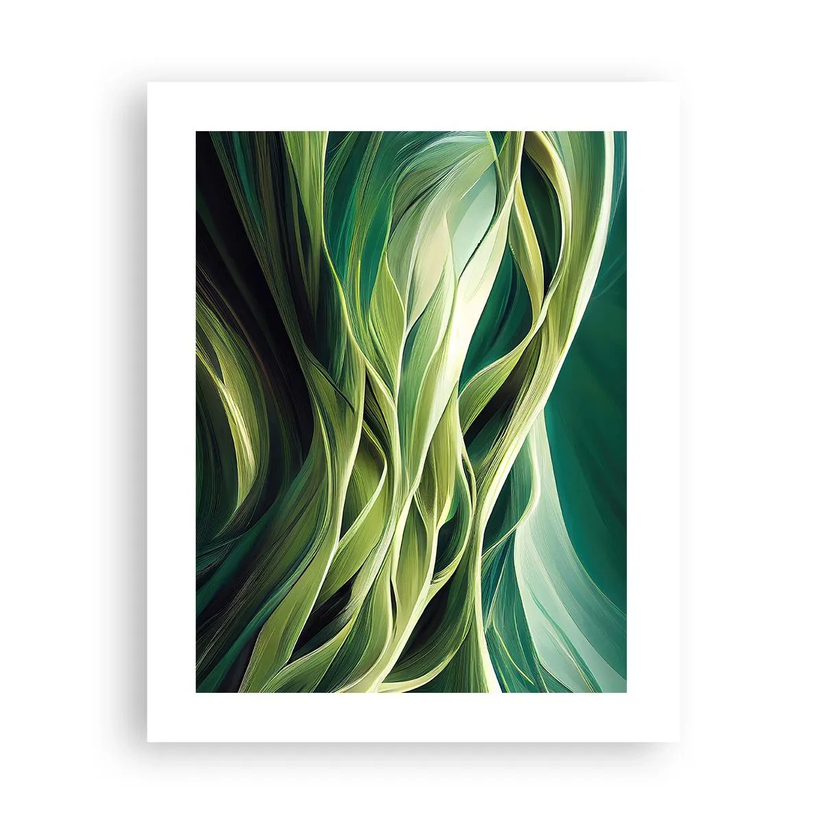 Affiche - Poster - Jeu de vert abstrait - 40x50 cm
