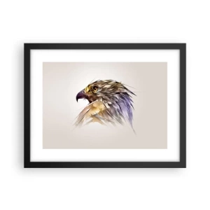 Affiche dans un cadre noir - Poster - Portrait d'un guerrier - 40x30 cm