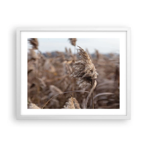 Affiche dans un cadre blanc - Poster - Il est temps de s'envoler avec le vent - 50x40 cm