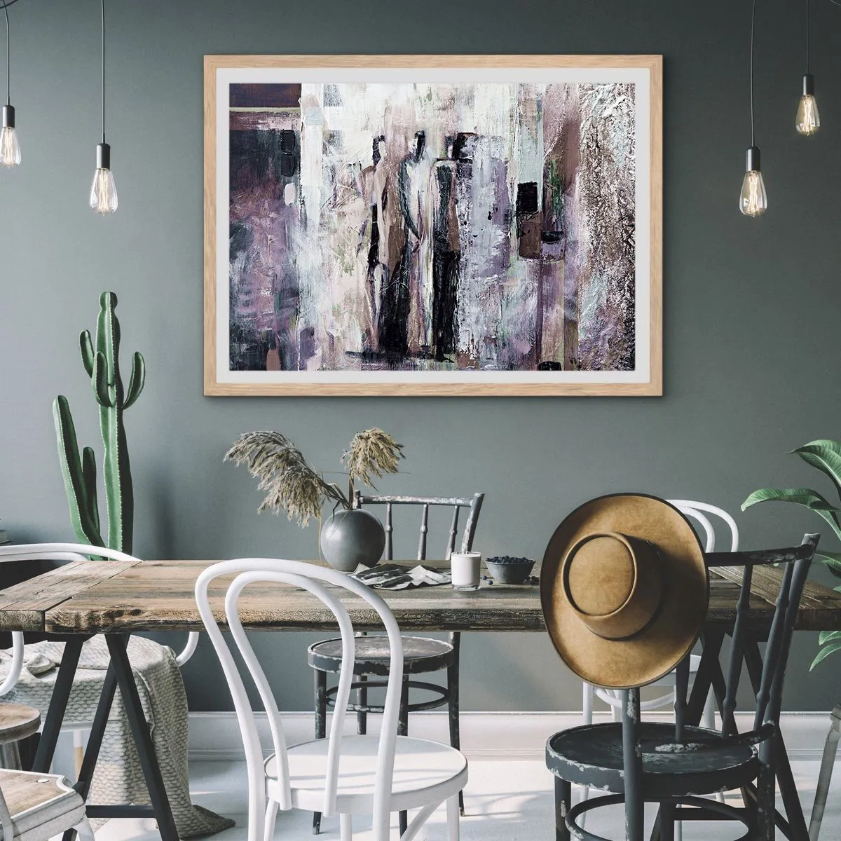 Affiche dans un chêne clair - Poster - Les trois mystérieux - 91x61 cm