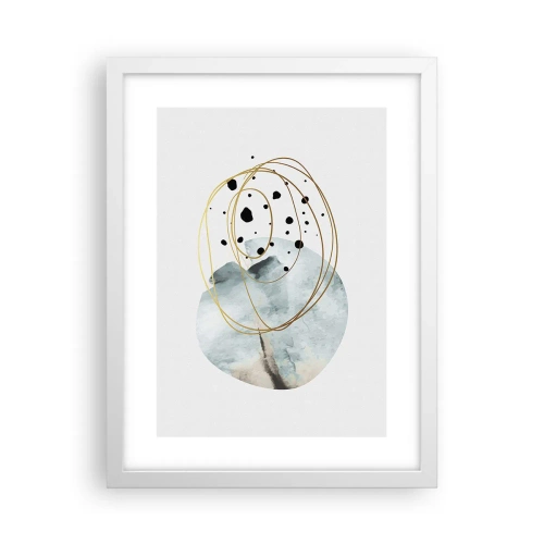 Affiche dans un cadre blanc - Poster - Emmêlement de l'espace - 30x40 cm