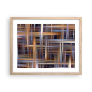 Affiche dans un chêne clair - Poster - Tissé de lumière - 50x40 cm
