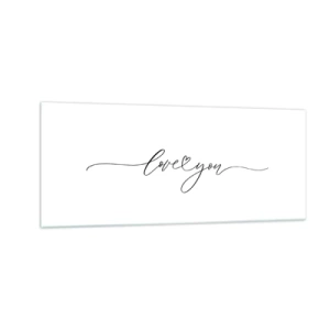 Impression sur verre - Image sur verre - Noir sur blanc - 100x40 cm